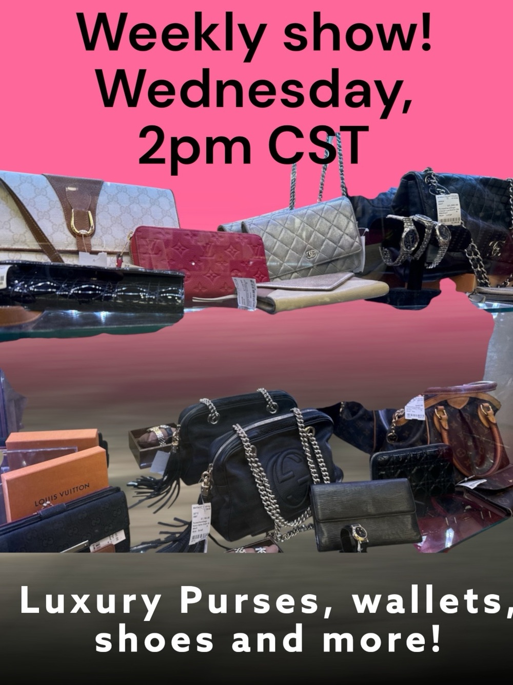Come join us each Wednesday at 2pm CST for a weekly sale!